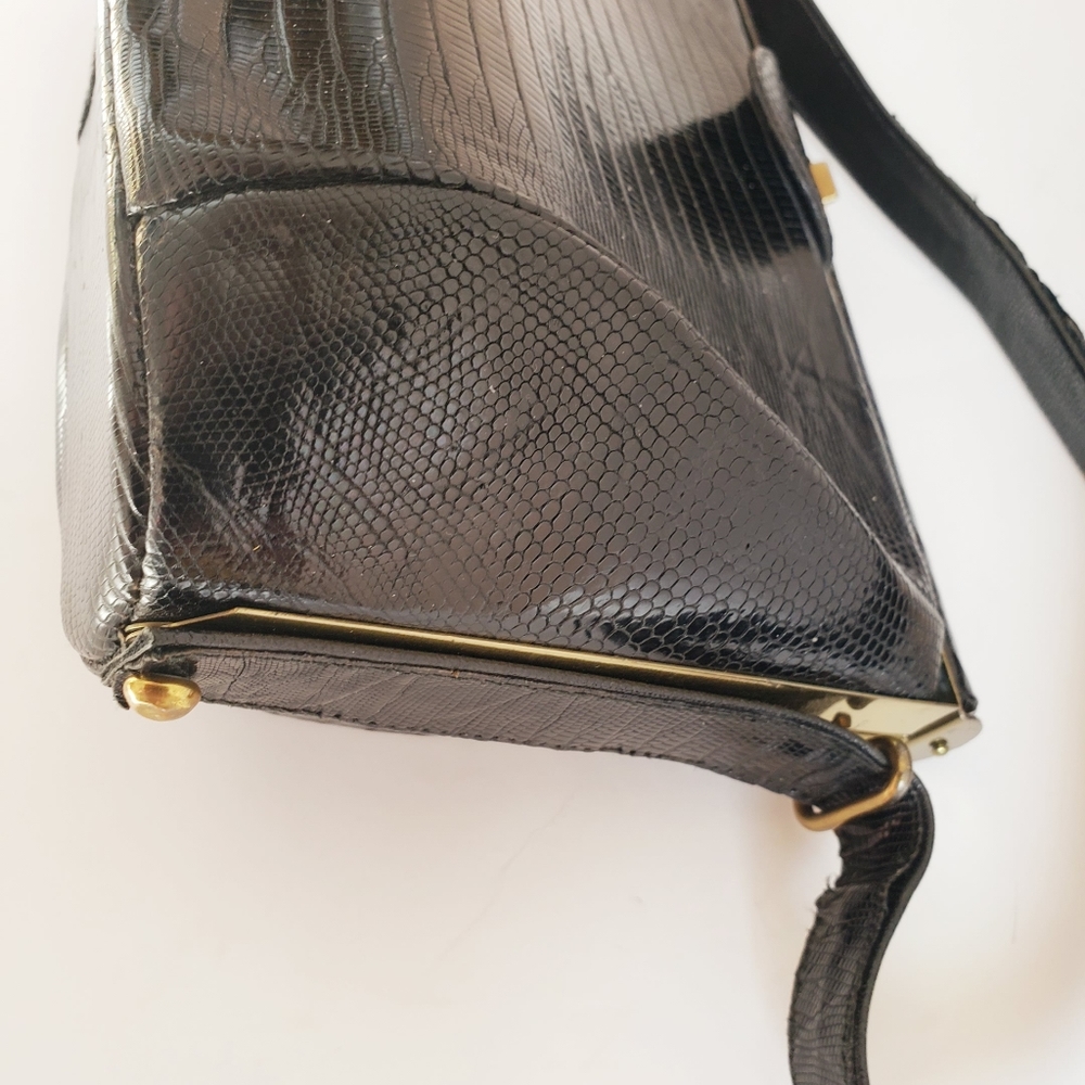 Vintage reptile patent leather purse bag - Picture 6 of 8